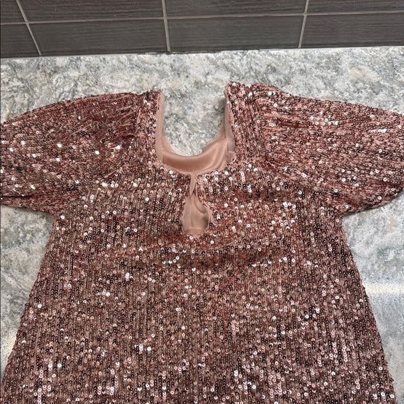 Sequin Rose Gold Dress - Picture 4 of 4